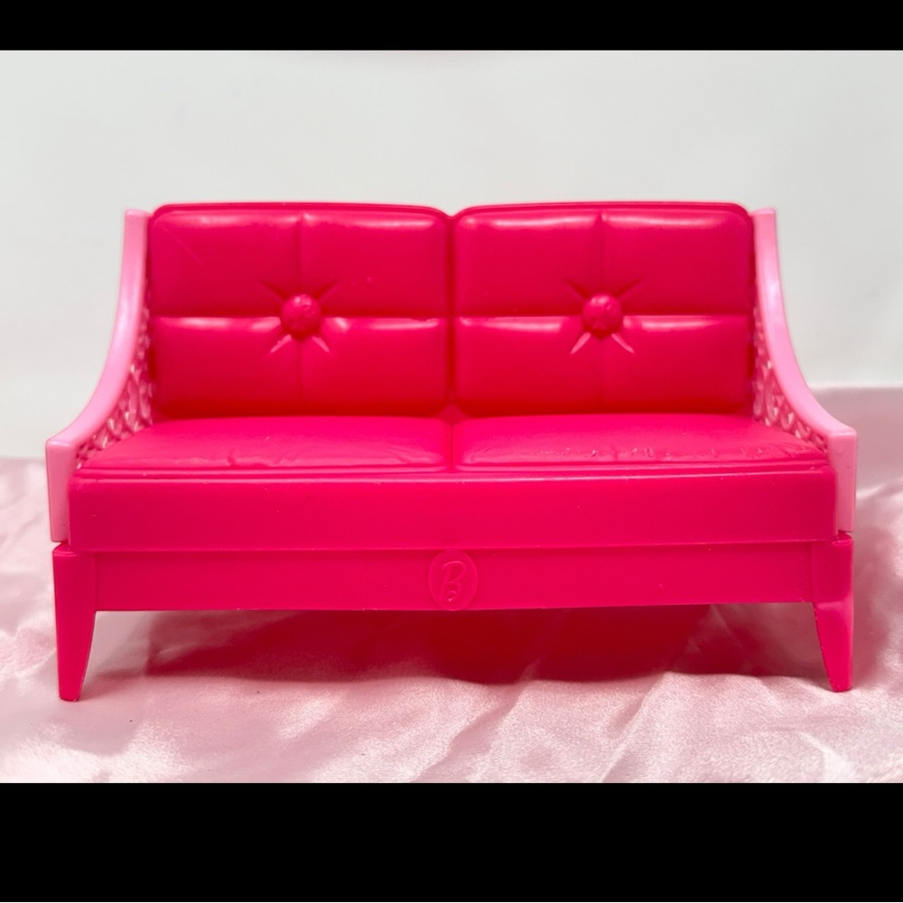 Barbie Dreamhouse Pink Sofa Couch | 2013 Mattel Dollhouse Furniture